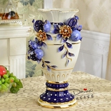 新款欧式大花瓶陶瓷客厅摆件 高档花瓶复古奢华家居装饰结婚礼物