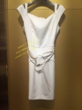 BAISI百丝2016夏季专柜正品白色简约修身斯文连衣裙ATB604003