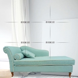 新款美式可拆洗亚麻布艺软包贵妃椅法式高档客厅卧室创意休闲沙发