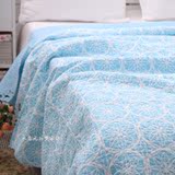 外贸原单新款床上用品简约韩式田园全棉绗缝床盖加厚床单空调被