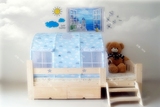 韩式儿童帐篷床夏季蚊帐床单层帐篷儿童床无甲醛纯实木儿童床^ ^