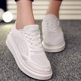小白鞋小学生板鞋厚底增高中学生韩国女运动会夏天镂空透气k361-5
