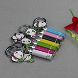 厂家直销10件包邮成都特色旅游纪念品熊猫钥匙扣照明小手电筒组合
