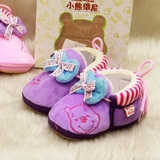 迪士尼童鞋小熊维尼婴儿鞋0-1岁冬季宝宝棉鞋保暖软底学步鞋