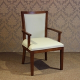 现代中式餐椅 新中式实木家具新古典扶手椅洽谈椅餐厅样板房餐椅