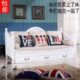 实木沙发床宜家多功能沙发床两用 欧式沙发床韩式推拉床1.5米包邮