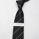 美国大牌CK 外贸原单男士时尚7CM正式休闲黑白条纹领带 礼盒装