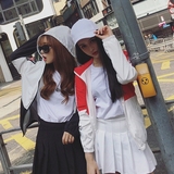 2016秋季新款韩版褂子女学生长袖外衣带帽外套女bf宽松闺蜜姐妹装