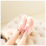 【mobonnie】日系超可爱粉色花瓣松糕厚底鞋女