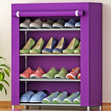 特价鞋架简约现代鞋柜抽象图案拆装翻开门防尘容量简易单门