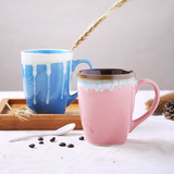批发创意手绘陶瓷马克杯子咖啡牛奶杯茶杯果汁酸奶饮料情侣喝水杯