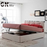 可拆洗布艺床简约创意1米8双人软包床小户型1米5储物床1米2单人床