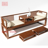 新中式老榆木实木罗汉床新品定制免漆环保原木美人榻沙发禅意家具