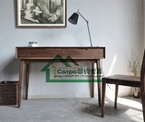 北欧式简约小户型实木电脑桌美式宜家单人简易书房卧室办公桌书桌