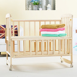 华子实木双层婴儿床护栏可侧翻床头可加长多功能儿童床游戏床