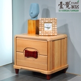 壹觉 新中式全实木卧室套房组合家具 现代简约储物柜床头柜矮边柜