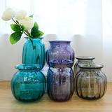 创意玻璃花瓶摆件客厅插花花器日式家居水晶透明水培器皿装饰摆设