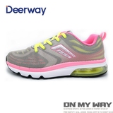 德尔惠女鞋运动鞋跑步鞋网面透气防滑耐磨减震气垫跑步鞋23623685
