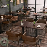 新款复古咖啡厅桌椅休闲吧酒吧甜品奶茶店咖啡馆西餐厅桌椅子组合