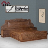 红木床 非洲鸡翅木床1.8米实木双人床卧室家具组合 山水/百子大床
