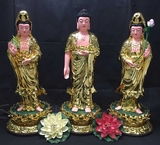 西方三圣佛像摆件三圣像阿弥陀佛佛像树脂观音菩萨大势至68cm