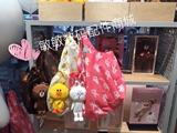 现货 韩国line friends布朗熊兔环保购物袋 便携防水折叠公仔款