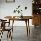 利物因「早餐」北欧家具极简圆餐桌/经典日式纯实木餐桌/设计家具