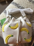 美国代购 Kate Spade 超可爱香蕉真皮软皮水桶包斜挎单肩包