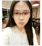 韩国超轻tr90复古眼镜大框渐变色半透明成品男女近视眼镜架平光镜