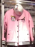 MLB专柜正品代购 2016冬装新品NY粉色亲子款毛呢棒球服外套1496B