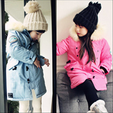 巴拉巴拉2016韩版冬款童装儿童夹棉长袖外套女童加绒加厚棉衣棉服