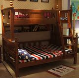 地中海高低床儿童床实木双层床子母床多功能组合床美式上下床特价