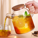 耐高温透明玻璃冷水壶加厚防爆凉水壶家用大号容量果汁过滤泡茶壶