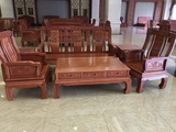红木家具沙发花梨木色菠萝格实木雕花中式客厅组合广东省特价包邮