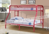 欧式铁艺上下床双层床上下铺铁床玫红色铁艺床 1.2 公主床高低床