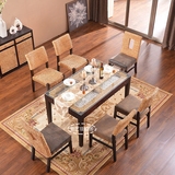 天然藤编家具餐厅藤艺餐桌椅组合实木印尼藤餐桌长方形藤餐台