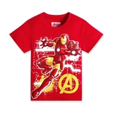 台湾制正品代购美国队长钢铁侠复仇者联盟漫威大中小儿童短袖T恤