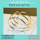 美国专柜正品代购Tiffany/蒂芙尼T型系列线圈开口１８Ｋ镶钻手镯