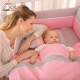 龙之涵婴儿床围四件套夏季纯棉可拆洗宝宝床帏床裙被罩儿童床品
