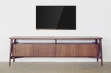 北欧简约纯实木电视机柜新中式白橡木视听柜胡桃木色客厅家具组合