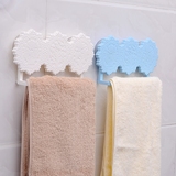 日本卫生间毛巾架强力吸盘浴巾架免打孔浴室挂件吸壁式无痕毛巾挂