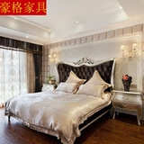 欧式床 全实木布艺床 1.5m 1.8米法式公主床时尚简约样板房双人床