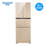 Skyworth/创维 D26AG 260L对开门直冷四门大容量电冰箱钢化玻璃门