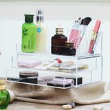 MUJI同款大号透明亚克力化妆品收纳盒抽屉式化妆品整理盒可定制