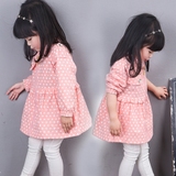 2016年女宝宝风衣1-2岁春装婴幼儿外出服3-4韩版公主女童长款外套