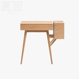 北欧表情创意小户型卧室梳妆台橡木日式现代简约宜家复刻化妆桌凳