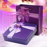 紫色方形铁盒子 费列罗巧克力包装盒 创意手工糖果喜糖盒 礼物盒