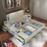 气动高箱储物床1.8米小户型收纳床1.2米1.5米双人床板式床定制