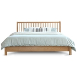 北欧宜家橡木床全实木储物床高箱床1.8米小户卧室但双人床收纳床