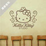 holle Kitty墙贴凯蒂猫 创意KT猫可爱床头卡通装饰儿童房贴纸贴画